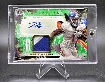 2024 Topps Inception Malik Nabers RC Rook Patch Auto /99 Giants RPA Player Worn
