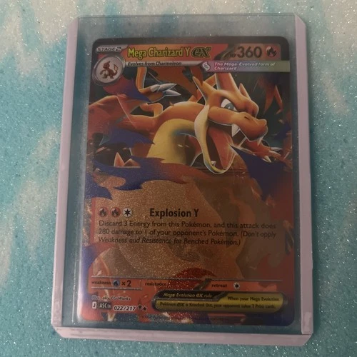 Mega Charizard Y ex 022/217 Ascended Heroes English Pokemon TCG In Hand