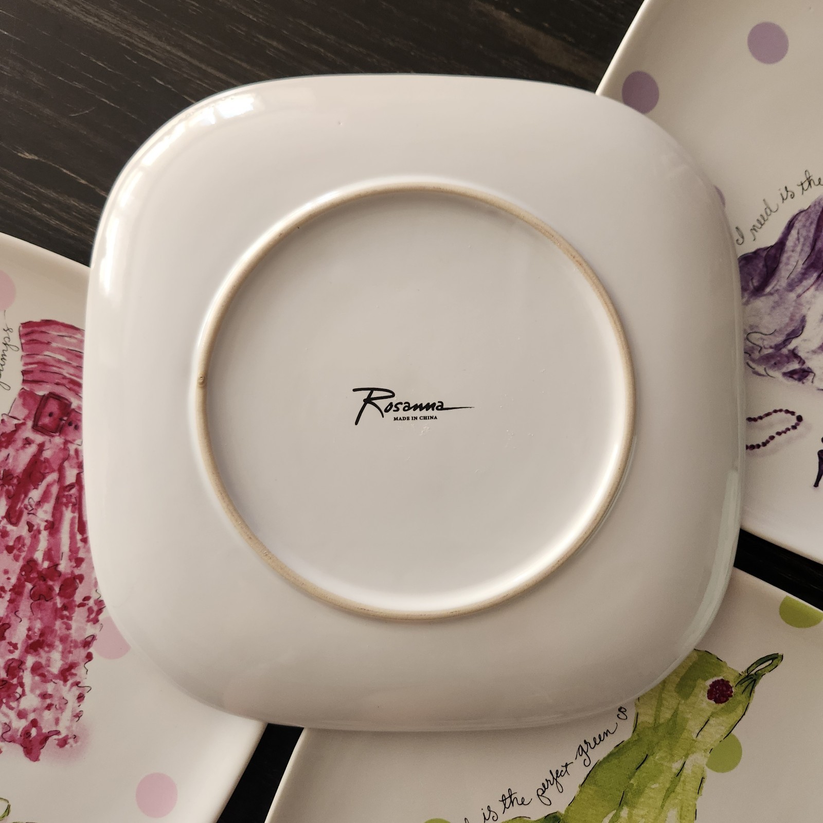 Rosanna Dessert Plates 8" All I Need 4 Different Dresses Set Of 4 With Box