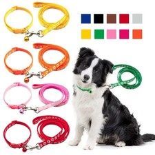 with Collar Puppy Collar Set Dog Paw Print Chihuahua Walking Leads  Pet