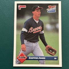 Donruss 1993 Rated Rookie Chipper Jones Atlanta Braves Baseball Card #721. rookie card picture