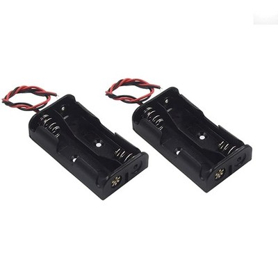 Lightweight 2 x 1.5V AA Battery Holders - Ideal for DIY Projects & Electronics