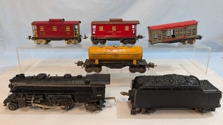 LIONEL PREWAR 1664 ENGINE/TENDER 2680 2636 2657 657 FREIGHTS (KR701)....TK