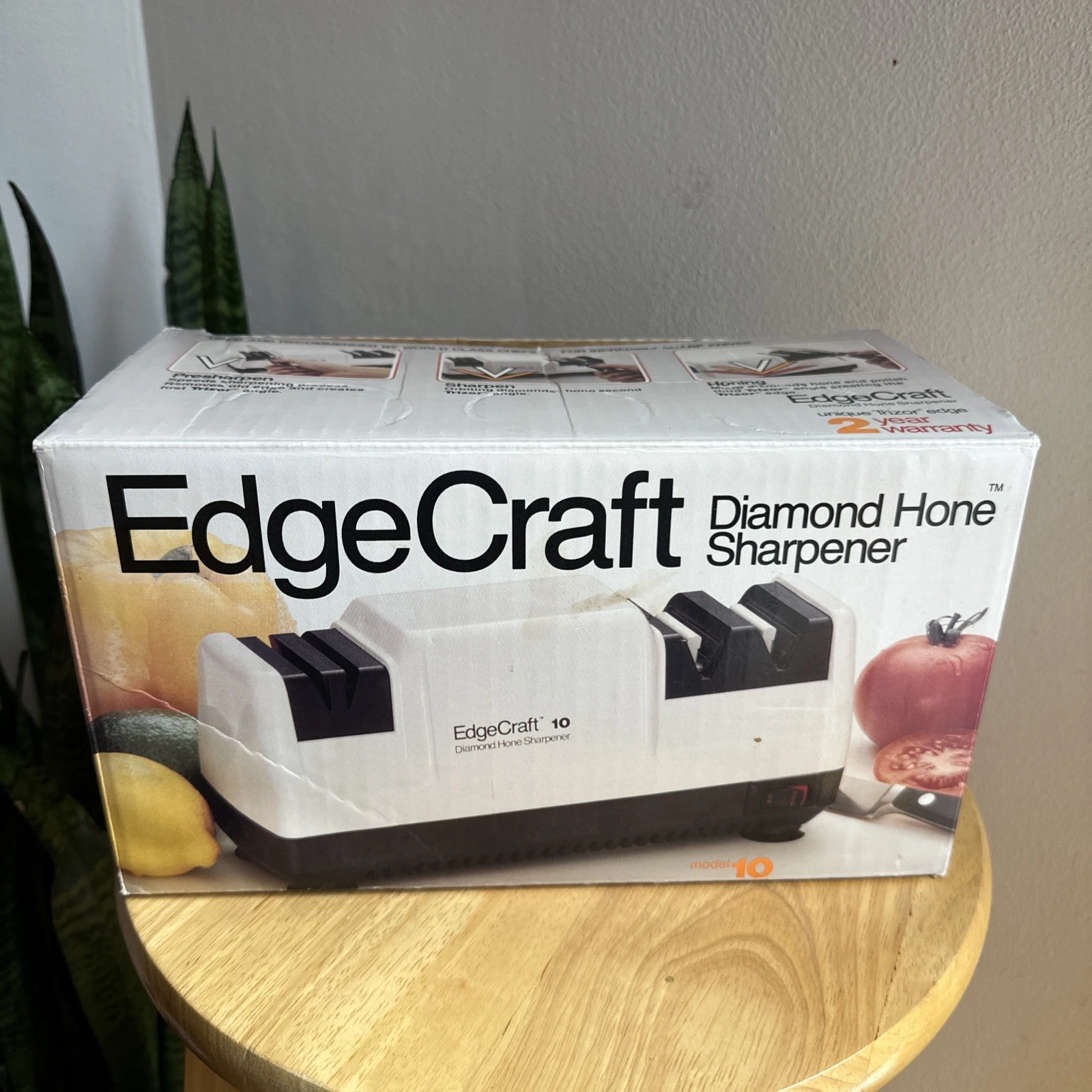 Edge Craft Model 10 Diamond Hone Knife Sharpener Made in USA Tested Open Box