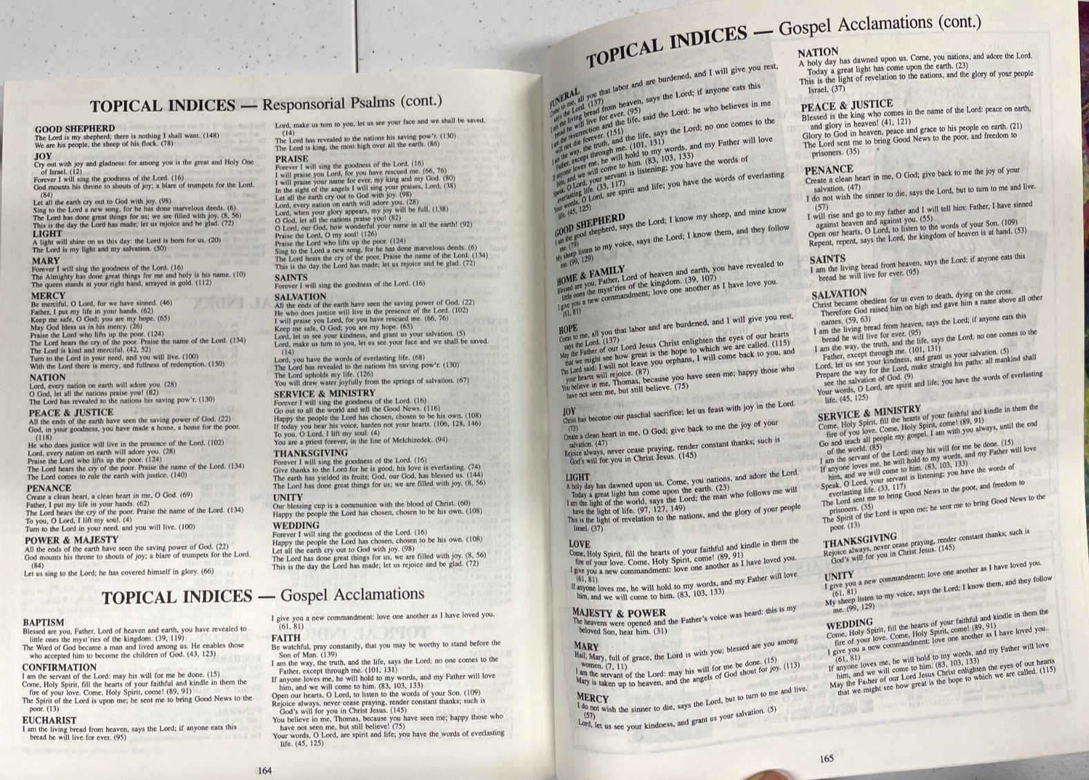 Respond & Acclaim 1991 -1992 Catholic Liturgy & Hymns Paperback Set