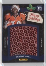 2013 Panini Black Friday Happy Holidays Santa Hat Relics Montee Ball 0b2