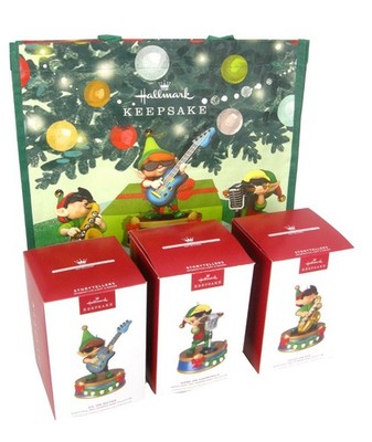 Hallmark Storytellers Tree Trimmers Band Collection Set Sax Harmonica Guitar