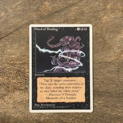 Word of Binding VLP Fourth Edition 1995 Magic the Gathering MTG TCG