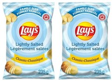 Lay's Lightly Salted Potato Chips, 235g 2 Pack
