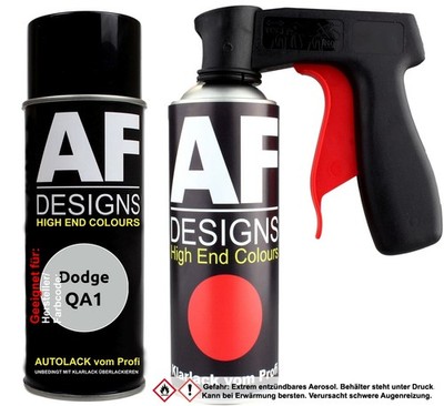 Spraydosen Griff Set für Dodge QA1 Radiant Silver Metallic Basislack Klarlack Ha