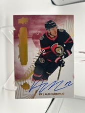 2022-23 UPPER DECK PREMIER ALEX DEBRINCAT HARD SIGNED AUTO HAWKS SENS WINGS