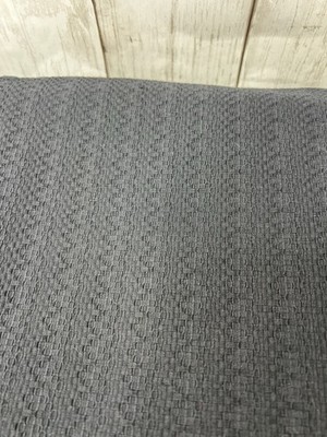 Fabric Cotton Poly Blend Textured Black Woven 1.75 Yard 56'' Wide Unbranded