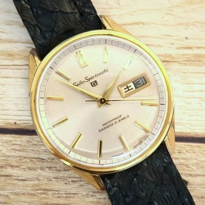 SEIKO Sportsmatic 6619-8050 Ivory Case Size 36mm Used Watch #91023