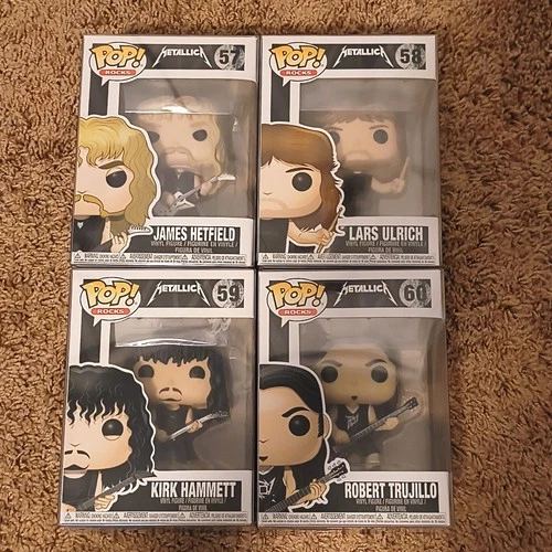 Funko Pop! Rocks Metallica Hetfield Ulrich Hammett Trujillo 🔥🔥🔥