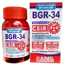 BGR 34 100% NATURAL TABLETS Anti-Diabetic Medicine Blood Glucose Metaboliser FS