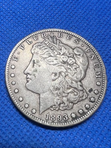 1893 CC MORGAN SILVER DOLLAR VF RARE KEY DATE #508