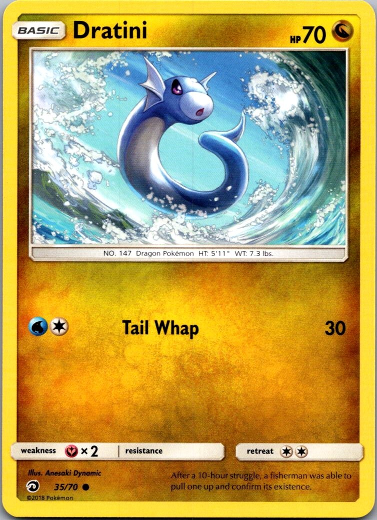 Dratini 35/70 Common Dragon Majesty Pokemon Near Mint