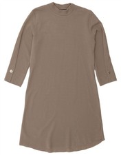 ZARA Womens 3/4 Sleeve A-Line Dress UK 10 Small Grey CB03