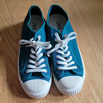 ZARA Men's Green Low Top Lace-Up Athletic Sneakers Style Code 2211/220/500 NWD