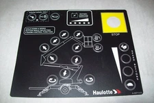 HAULOTTE / BIL JAX CONTROL BOX DECAL OVERLAY UPPER ARTICULATING NO JIB ROTATE