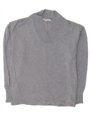 Athleta Damen Oversize Schalkragen Sweatshirt Pullover UK 10 Small Grau FR09