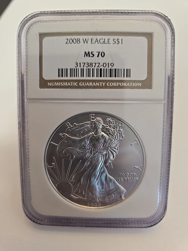 2008-W American Silver Eagle ASE $1 NGC MS70