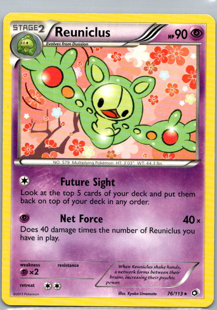 Pokemon TCG Reuniclus 76/113 Legendary Treasures LP