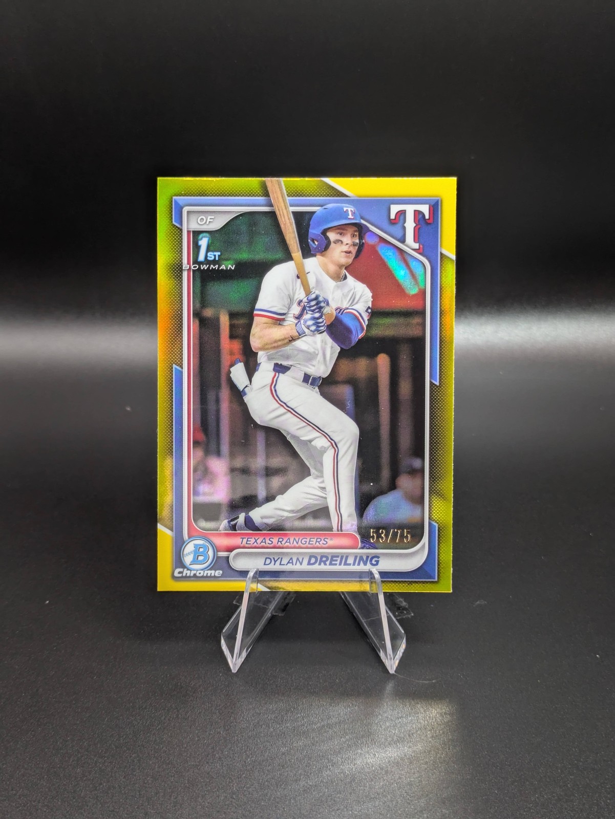 2024 Bowman Draft #BDC-42 Dylan Dreiling Chrome Yellow Refractor #/75