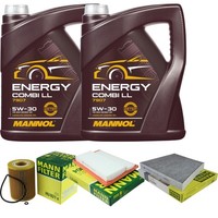 Inspektionspaket 10L Mannol 5W-30 FüR Mercedes S211 E 280 T W211 C219 CLS 320