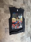 Vintage 80s Retro Harley Davidson Freedom Crazy Faded Cut Off Shirt