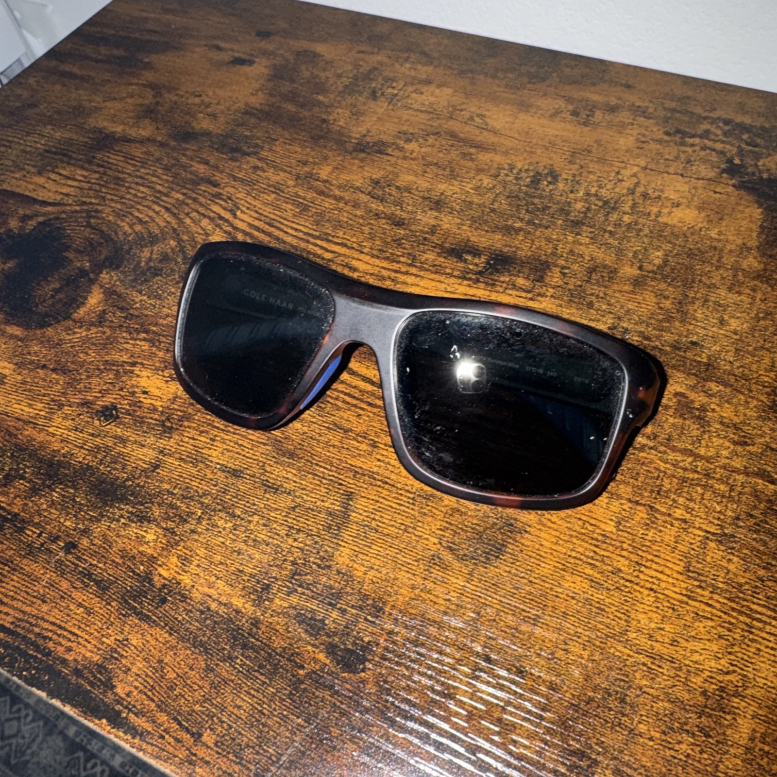 Men’s Cole Haan Tortoiseshell Rectangular Sunglas… - image 1