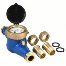 Pulsafeeder MTR300‑G Brass Inline Flowmeter 0.75–50 GPM, 1″ NPT – New