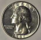 *SILVER* 1961  [BU]  Washington Quarter - 90% Silver ☆BEAUTIFUL☆