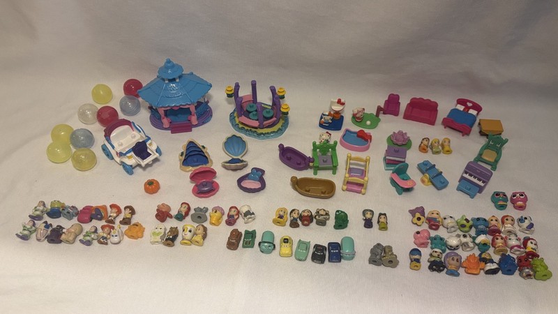 Huge Squinkies Collection Lot  Hello Kitty, Toy Story, Cars, Tangled 100+ Pieces