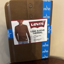 Levi's Boys Soft Waffle Thermal Henley Long Sleeve Tee