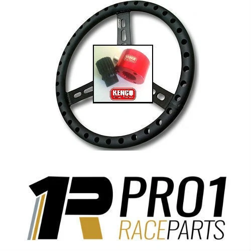 Joes / Kenco lightweight Steering wheel with Spline Quick Release Hub Speedway - Picture 1 of 7