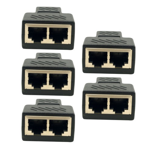 5 Pcs Network Tee Ethernet Splitter High Speed Adapter Coupler Connectors - 第 1/12 張圖片