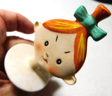 Vintage 1950's Lipper + Mann Jolly Girl Pixieware Mustard Spoon Only / No Jar