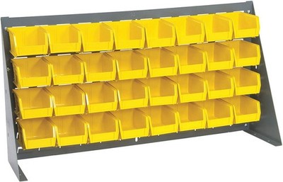 Quantum Storage Systems - QBR-3619-210-32YL - BENCH RACK 36in W/32 YELLOW BINS