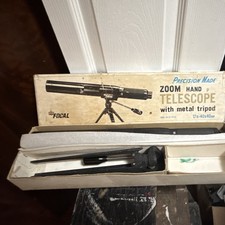 Focal Zoom Hand Telescope Refractor Mounted Metal Tripod 17x-40x40mm