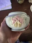 Vintage Hull Art Pottery Orchid Planter Pot No. 43 Pastel Pink Blue Matte 3”