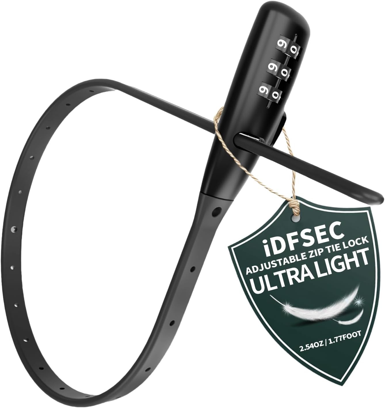Zip Tie Lock, Adjustable Cable Tie with Stainless Steel Core