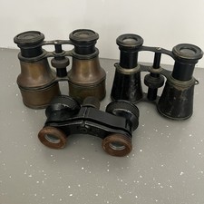 Vintage Binoculars, Antique Binoculars, Opera , brass war  Time Binoculars, x3