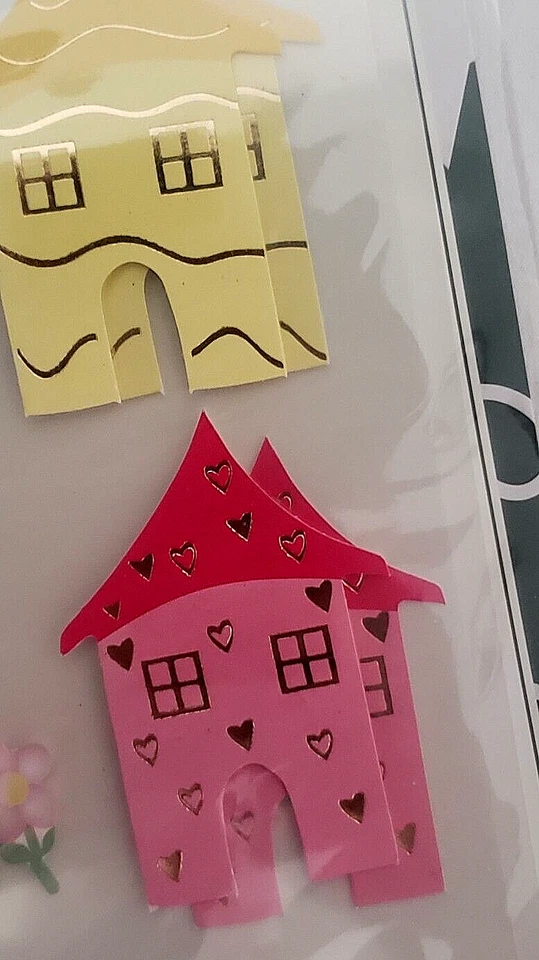 Adornos autoadhesivos The Card Connection - CASAS - 8 piezas Foto 2 de 2