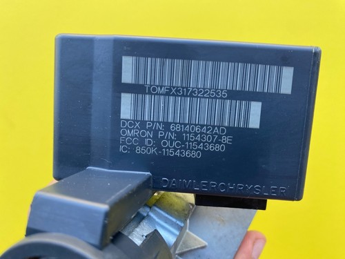 2011-2018 JEEP WRANGLER IGNITION SWITCH LOCK W/ KEY & IMMOBILIZER OEM 05057296AM - Picture 7 of 8