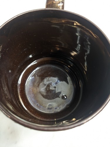 Copper Luster Mug w/ Fruit Design Painted Antique Vintage Staffordshire England - Picture 9 of 17