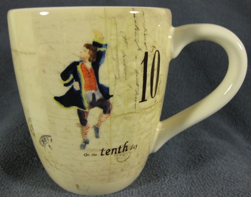 Williams Sonoma 12 Days of Christmas Tenth/Eleventh/Twelfth Coffee Mug Cup 12oz - Picture 2 of 6