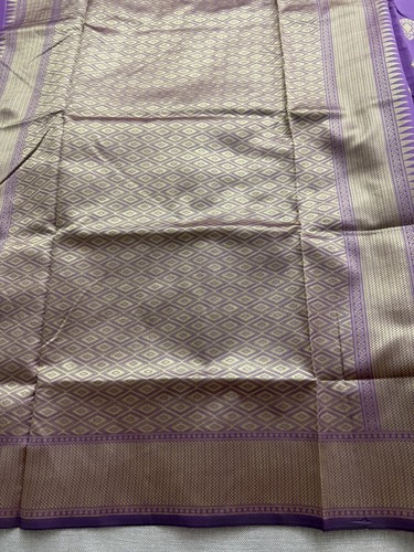 Party Silk Saree For Women Banarasi Designer Indian Wedding Wear Pure Silk Saree - 第 5/8 張圖片