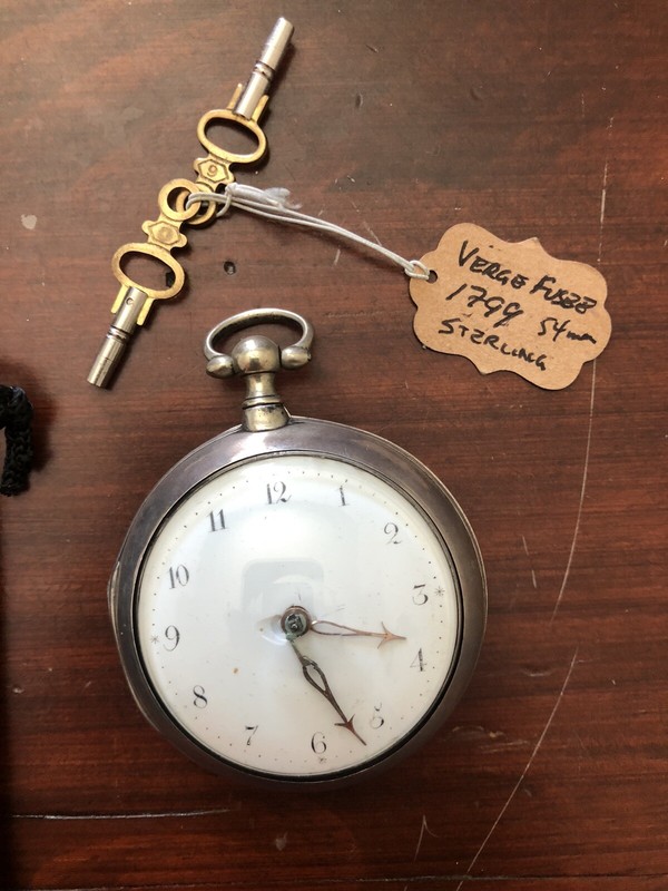 1799 Verge Fusee Working Sterling  54mm Pocket Watch