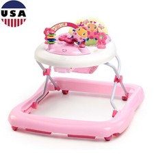 Baby Walker Activity Station 3 Height Positions Electronic Toy Pink 6-12 Months